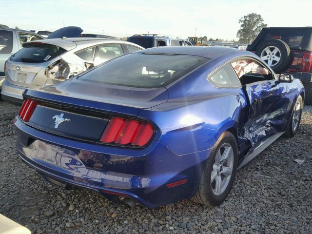 1FA6P8AM2G5299287 - 2016 FORD MUSTANG BLUE photo 4