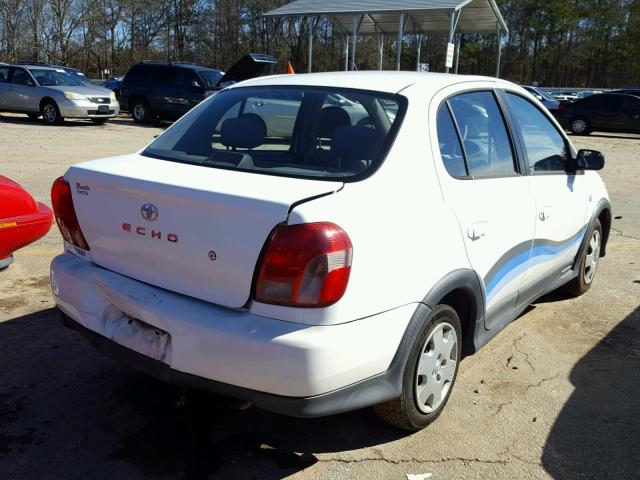 JTDBT123610184598 - 2001 TOYOTA ECHO WHITE photo 4