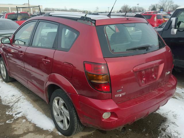 5Y2SM668X5Z410028 - 2005 PONTIAC VIBE RED photo 3