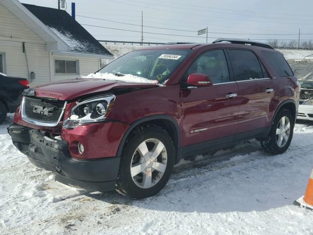 1GKEV23708J219482 - 2008 GMC ACADIA SLT RED photo 2