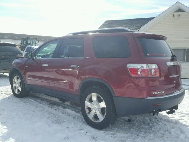 1GKEV23708J219482 - 2008 GMC ACADIA SLT RED photo 3