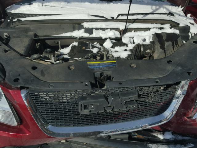 1GKEV23708J219482 - 2008 GMC ACADIA SLT წითელი ფოტო 7