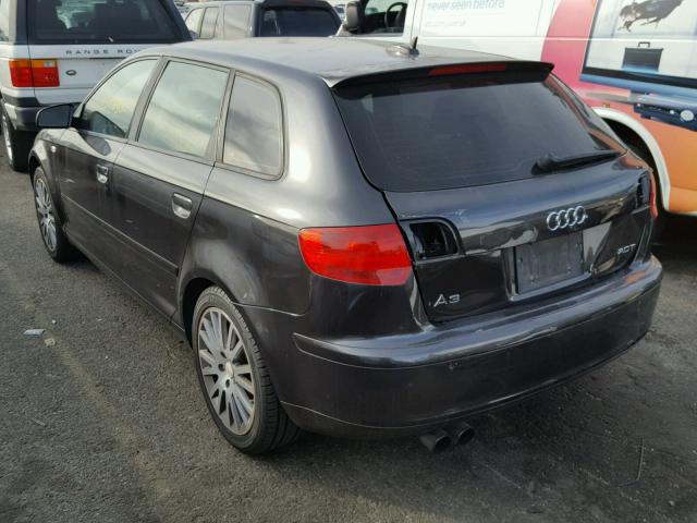 WAUMF78P46A136979 - 2006 AUDI A3 2.0 SPO CHARCOAL photo 3