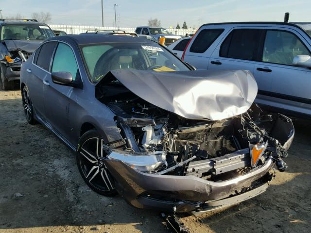 1HGCR2F14HA234292 - 2017 HONDA ACCORD SPO GRAY photo 1