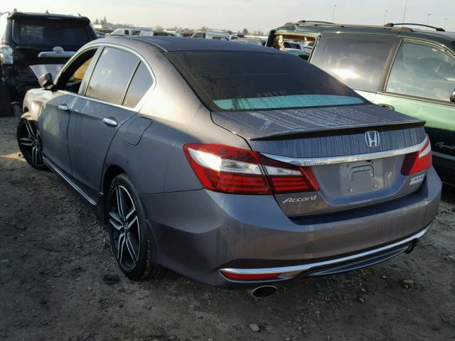 1HGCR2F14HA234292 - 2017 HONDA ACCORD SPO GRAY photo 3