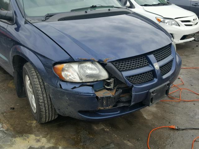 1B4GP44312B613075 - 2002 DODGE GRAND CARA BLUE photo 9