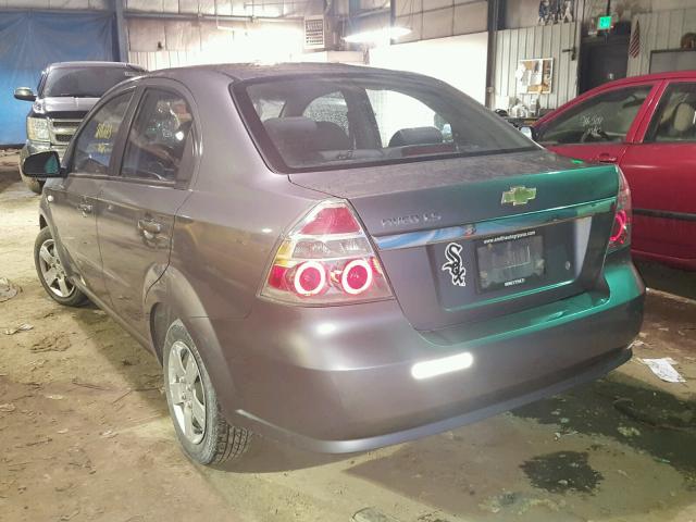 KL1TD566X7B146535 - 2007 CHEVROLET AVEO BASE GRAY photo 3