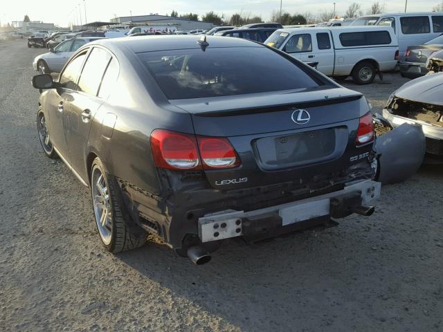 JTHBE96S180034191 - 2008 LEXUS GS 350 GRAY photo 3