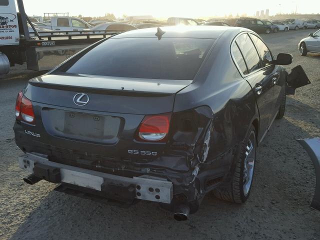 JTHBE96S180034191 - 2008 LEXUS GS 350 GRAY photo 4