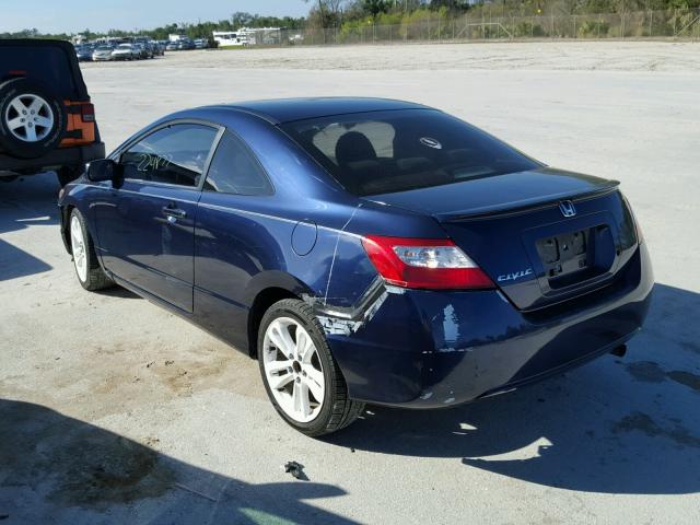 2HGFG12607H554482 - 2007 HONDA CIVIC LX BLUE photo 3