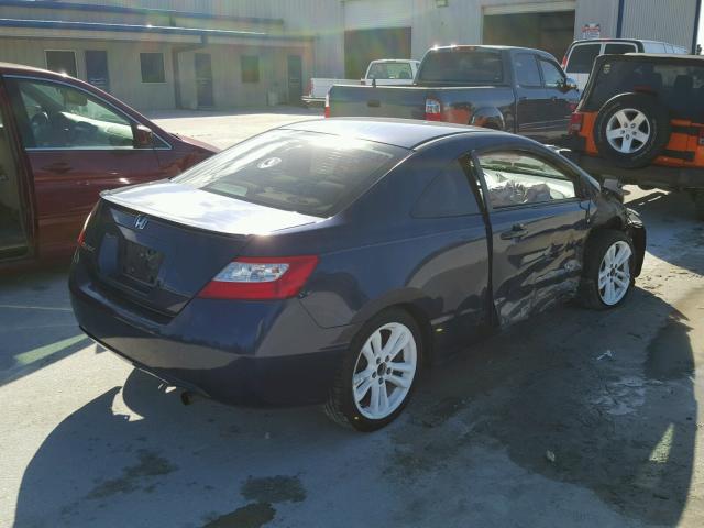 2HGFG12607H554482 - 2007 HONDA CIVIC LX BLUE photo 4