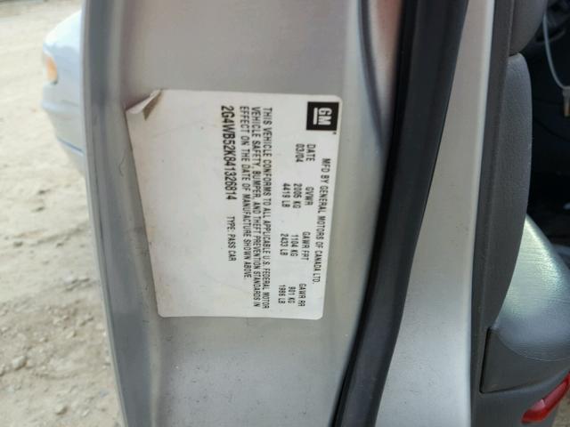 2G4WB52K841326814 - 2004 BUICK REGAL LS 银色 照片 10