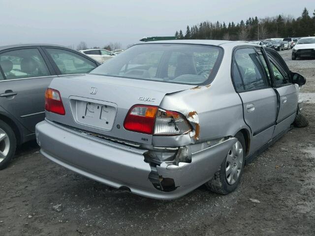 2HGEJ6617YH927091 - 2000 HONDA CIVIC BASE SILVER photo 4