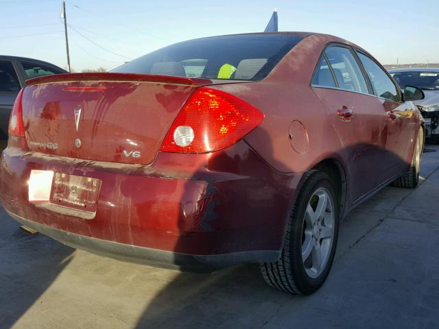 1G2ZG57N484228545 - 2008 PONTIAC G6 BASE BURGUNDY photo 4