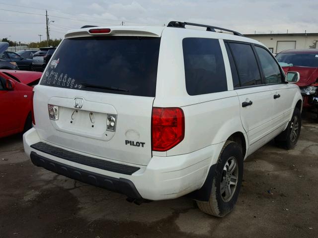 2HKYF18745H542558 - 2005 HONDA PILOT EXL WHITE photo 4