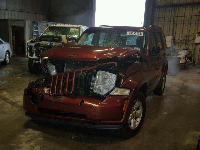 1J8GN28K69W536567 - 2009 JEEP LIBERTY SP MAROON photo 2