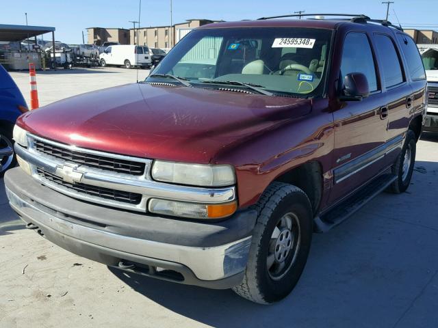 1GNEC13T61R219106 - 2001 CHEVROLET TAHOE C150 MAROON photo 2