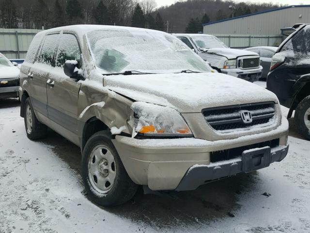 2HKYF18185H550061 - 2005 HONDA PILOT LX TAN photo 1