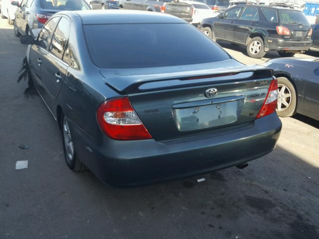 4T1BF30K92U503334 - 2002 TOYOTA CAMRY LE GREEN photo 3