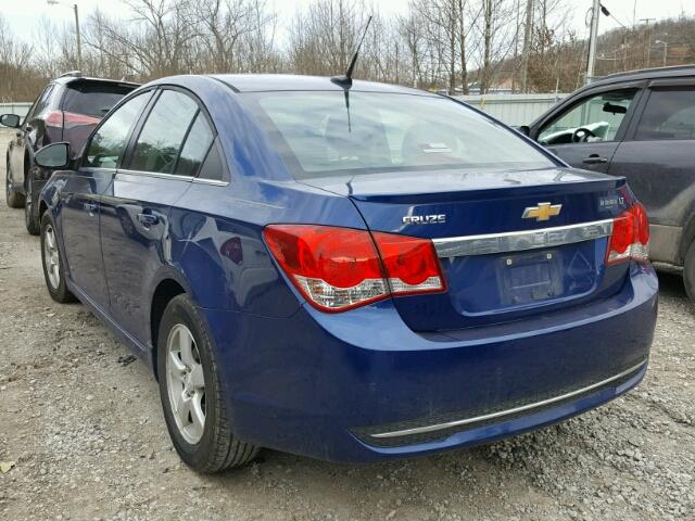 1G1PF5SC9C7319273 - 2012 CHEVROLET CRUZE LT BLUE photo 3