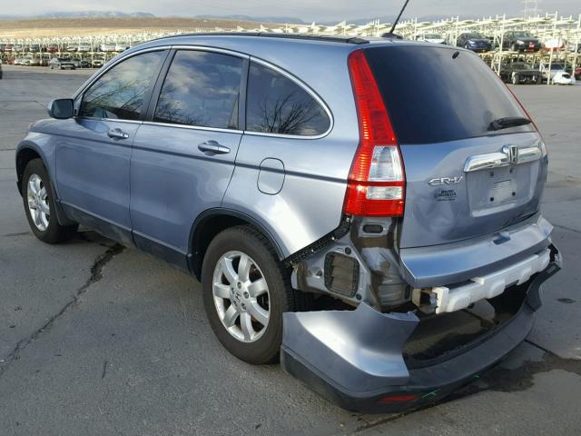 JHLRE48797C039022 - 2007 HONDA CR-V EXL BLUE photo 3