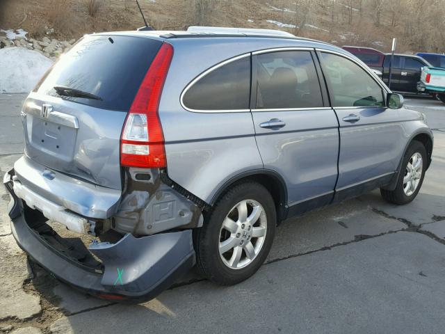 JHLRE48797C039022 - 2007 HONDA CR-V EXL BLUE photo 4