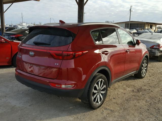 KNDPNCAC4H7134331 - 2017 KIA SPORTAGE E RED photo 4