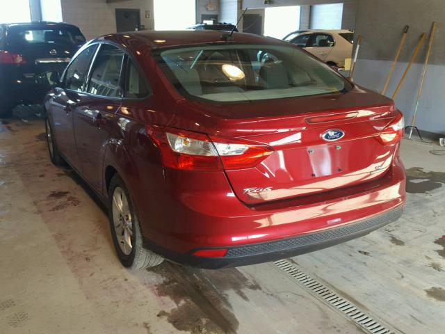 1FADP3F27EL147743 - 2014 FORD FOCUS SE RED photo 3