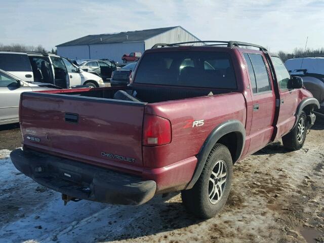 1GCDT13X93K126230 - 2003 CHEVROLET S TRUCK S1 BURGUNDY photo 4