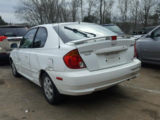 KMHCG35C65U322408 - 2005 HYUNDAI ACCENT GS WHITE photo 3