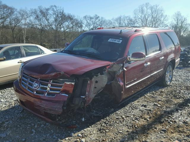 1GYS3JEF7BR202782 - 2011 CADILLAC ESCALADE E BURGUNDY photo 2