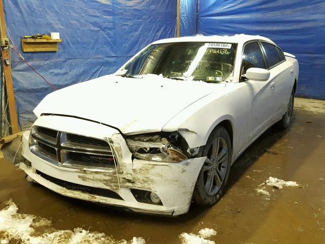 2C3CDXJG0DH574478 - 2013 DODGE CHARGER SX WHITE photo 2