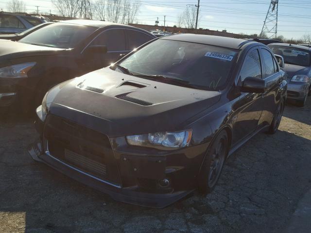 JA3AW56VX8U051768 - 2008 MITSUBISHI LANCER EVO BLACK photo 2