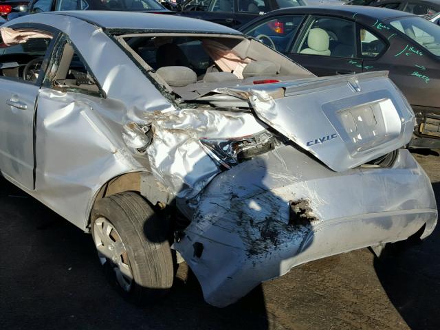 2HGFG1B63BH510808 - 2011 HONDA CIVIC LX SILVER photo 9