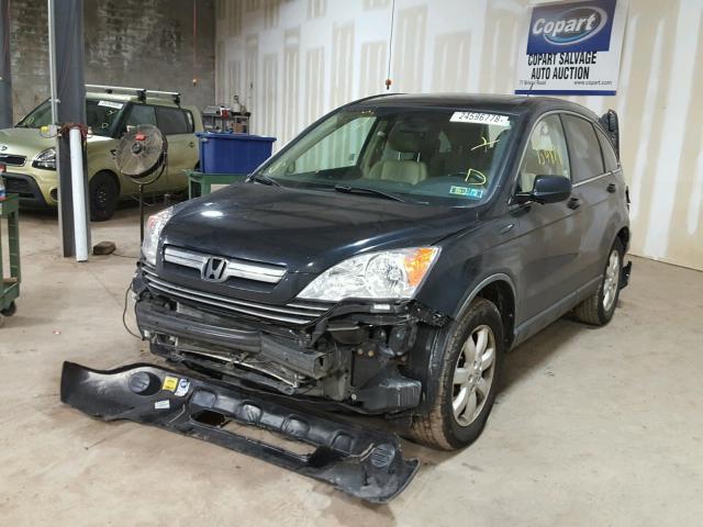 JHLRE48718C078785 - 2008 HONDA CR-V EXL BLACK photo 2