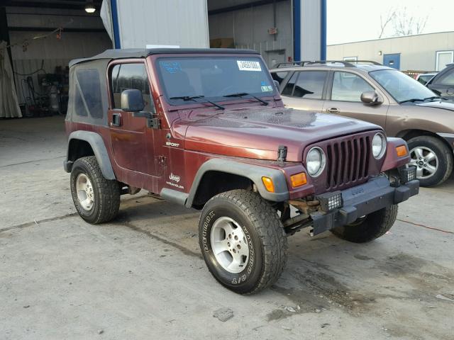 1J4FA49S13P324745 - 2003 JEEP WRANGLER / MAROON photo 1