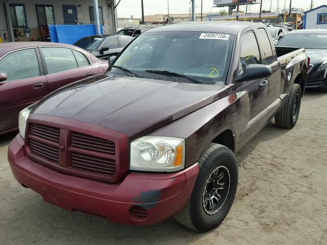 1D7HE22K75S247614 - 2005 DODGE DAKOTA ST MAROON photo 2