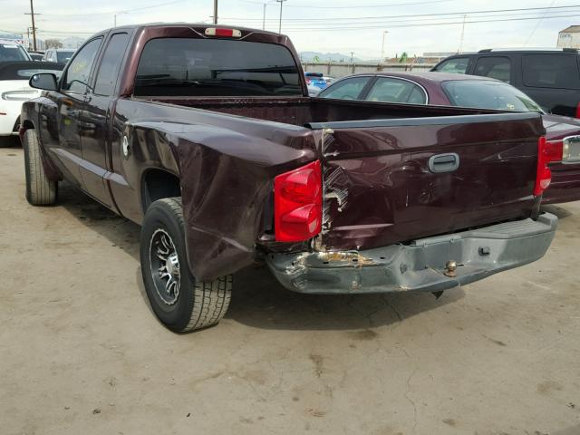 1D7HE22K75S247614 - 2005 DODGE DAKOTA ST MAROON photo 3