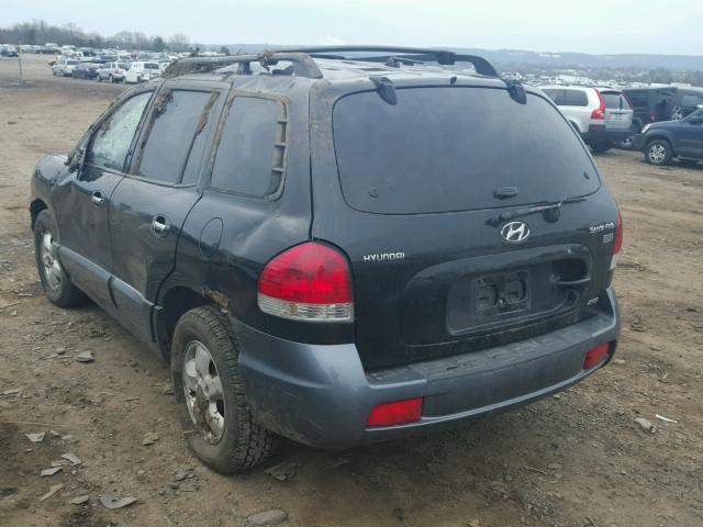 KM8SC73E45U904476 - 2005 HYUNDAI SANTA FE G BLACK photo 3