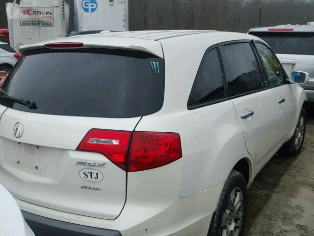 2HNYD28217H514447 - 2007 ACURA MDX WHITE photo 4