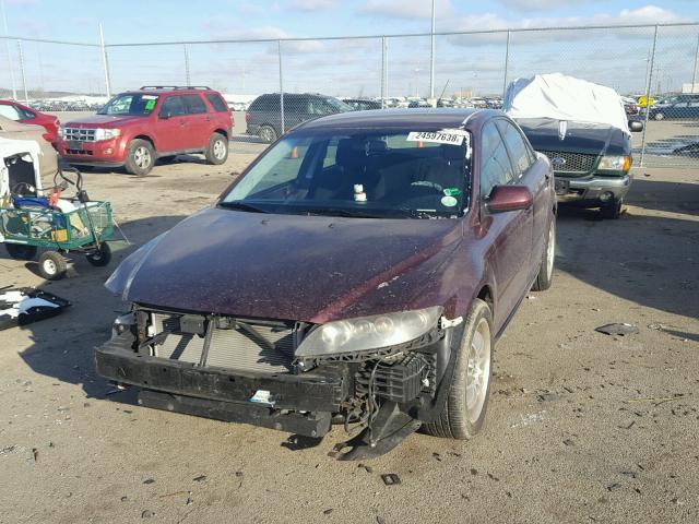 1YVHP80C775M63350 - 2007 MAZDA 6 I BURGUNDY photo 2