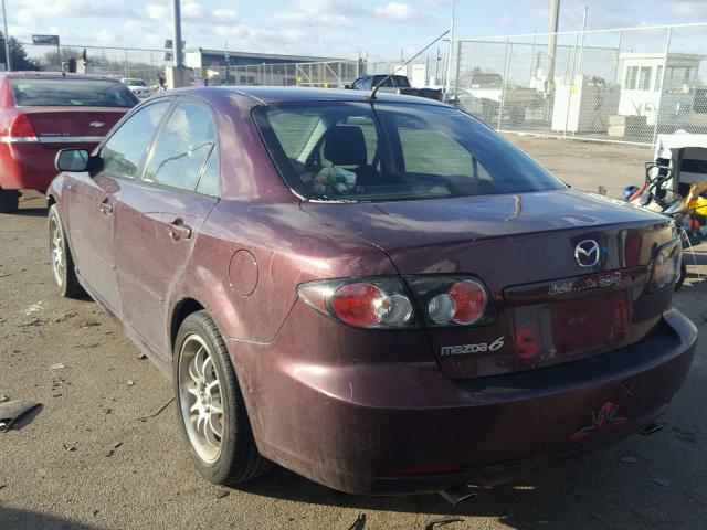 1YVHP80C775M63350 - 2007 MAZDA 6 I BURGUNDY photo 3