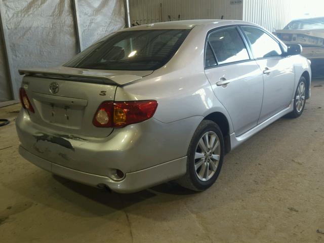 1NXBU40E49Z139744 - 2009 TOYOTA COROLLA BA SILVER photo 4