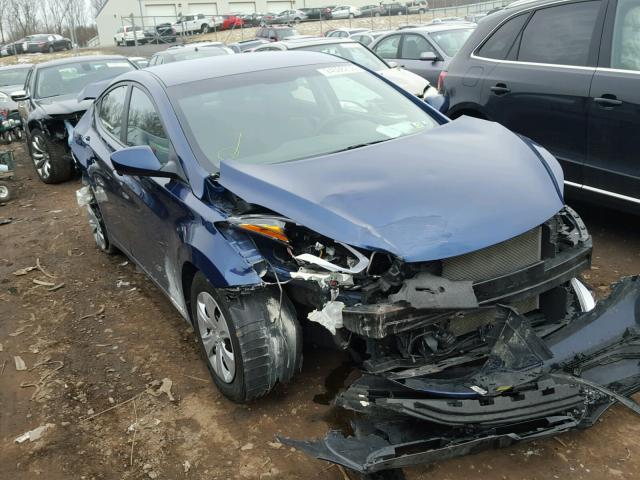 5NPDH4AEXGH694544 - 2016 HYUNDAI ELANTRA SE BLUE photo 1