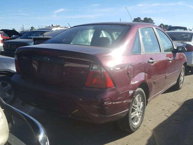 1FAFP34N37W256997 - 2007 FORD FOCUS ZX4 BURGUNDY photo 4