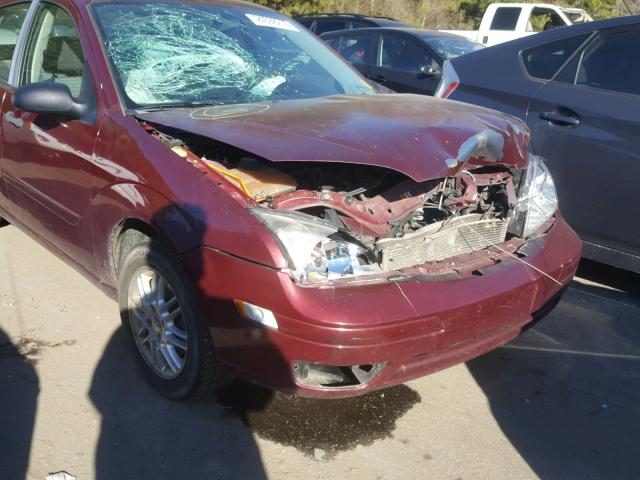 1FAFP34N37W256997 - 2007 FORD FOCUS ZX4 BURGUNDY photo 9