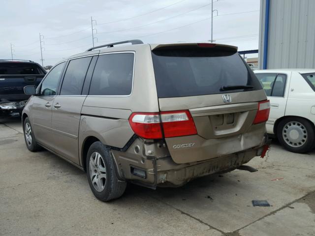 5FNRL387X7B400953 - 2007 HONDA ODYSSEY EX TAN photo 3