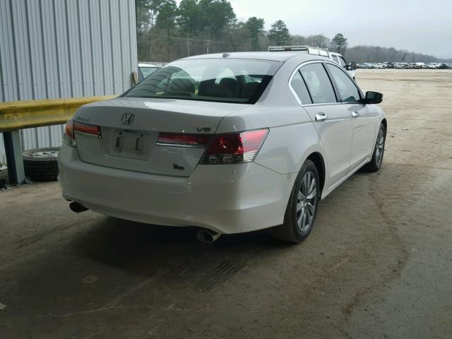 1HGCP3F89CA002644 - 2012 HONDA ACCORD EXL WHITE photo 4