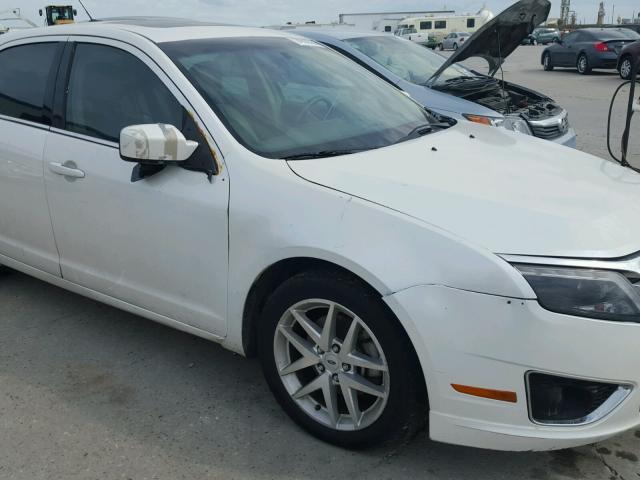 3FAHP0JG4AR161288 - 2010 FORD FUSION SEL WHITE photo 9