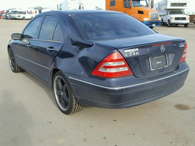 WDBRF81J43F340974 - 2003 MERCEDES-BENZ C 240 4MAT BLACK photo 3